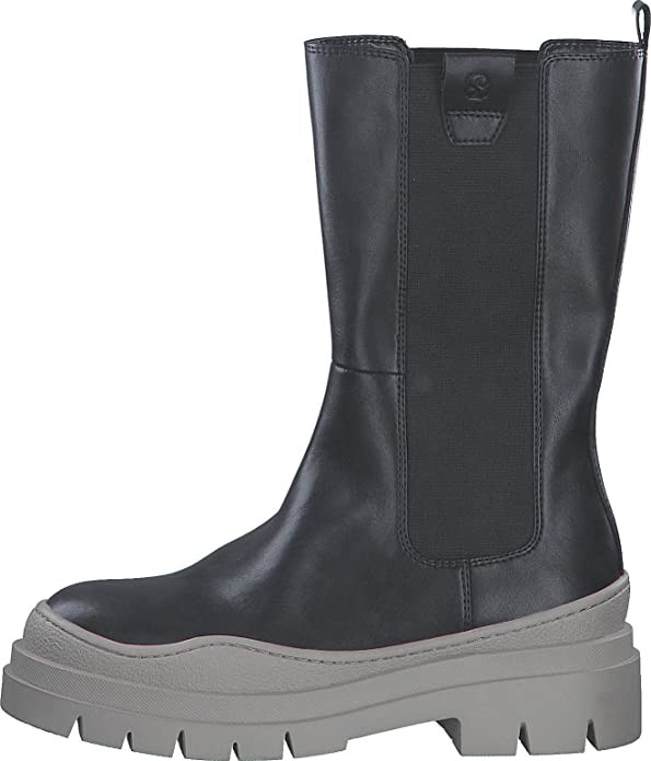 S.OLIVER Stiefel schwarz black lt.grey