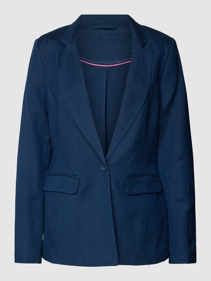 Blazer mit Reverskragen in marineblau