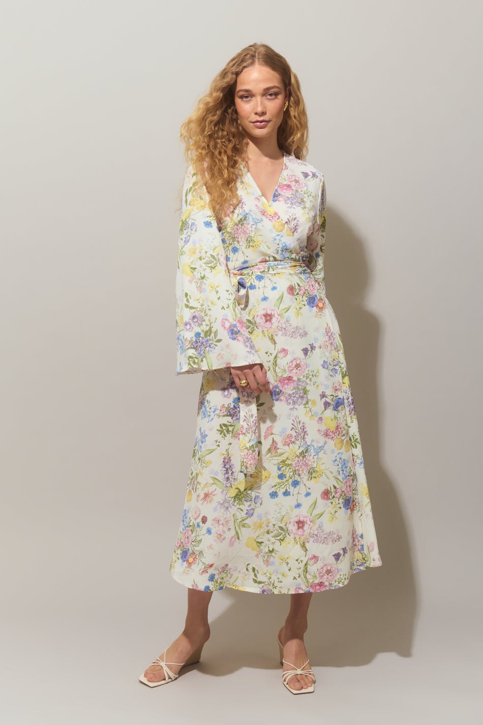 Midi wrap dress