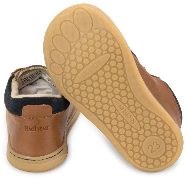 Richter ~ MidCut Schnürschuh Warm ~ Cognac/Marine