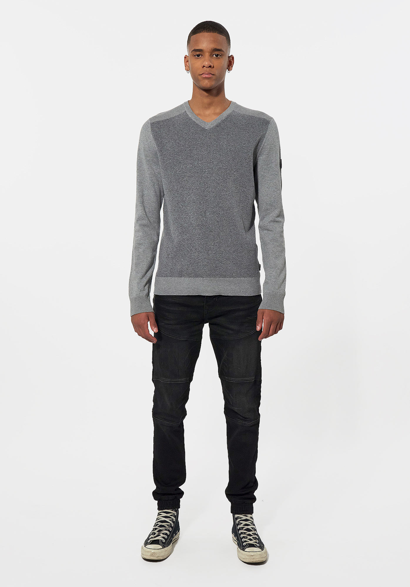 AELIS  Pull gris Homme