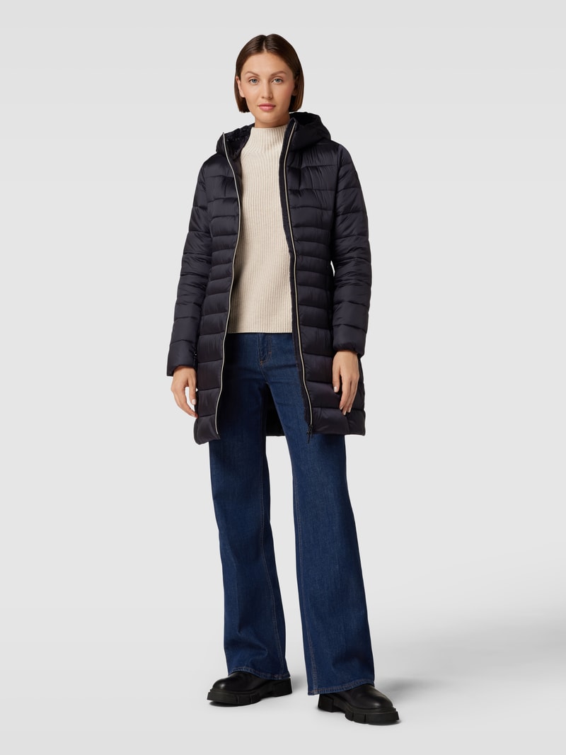 Steppjacke mit Kapuze Modell 'CAMILLE' in schwarz