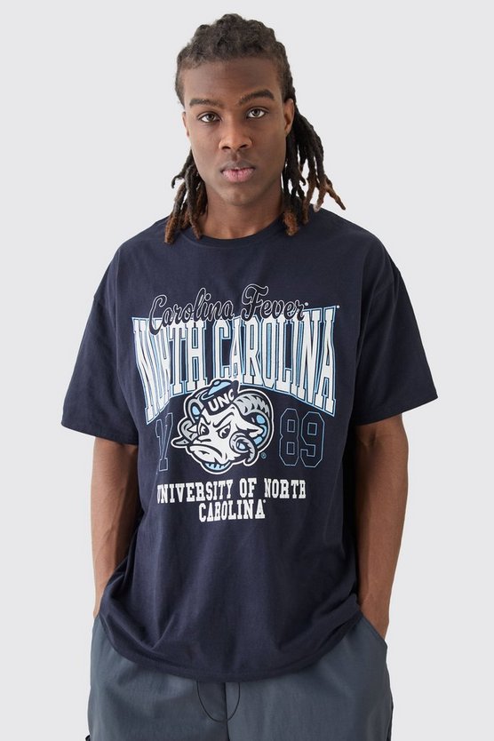 Oversize T-Shirt mit lizenziertem North Carolina-Print