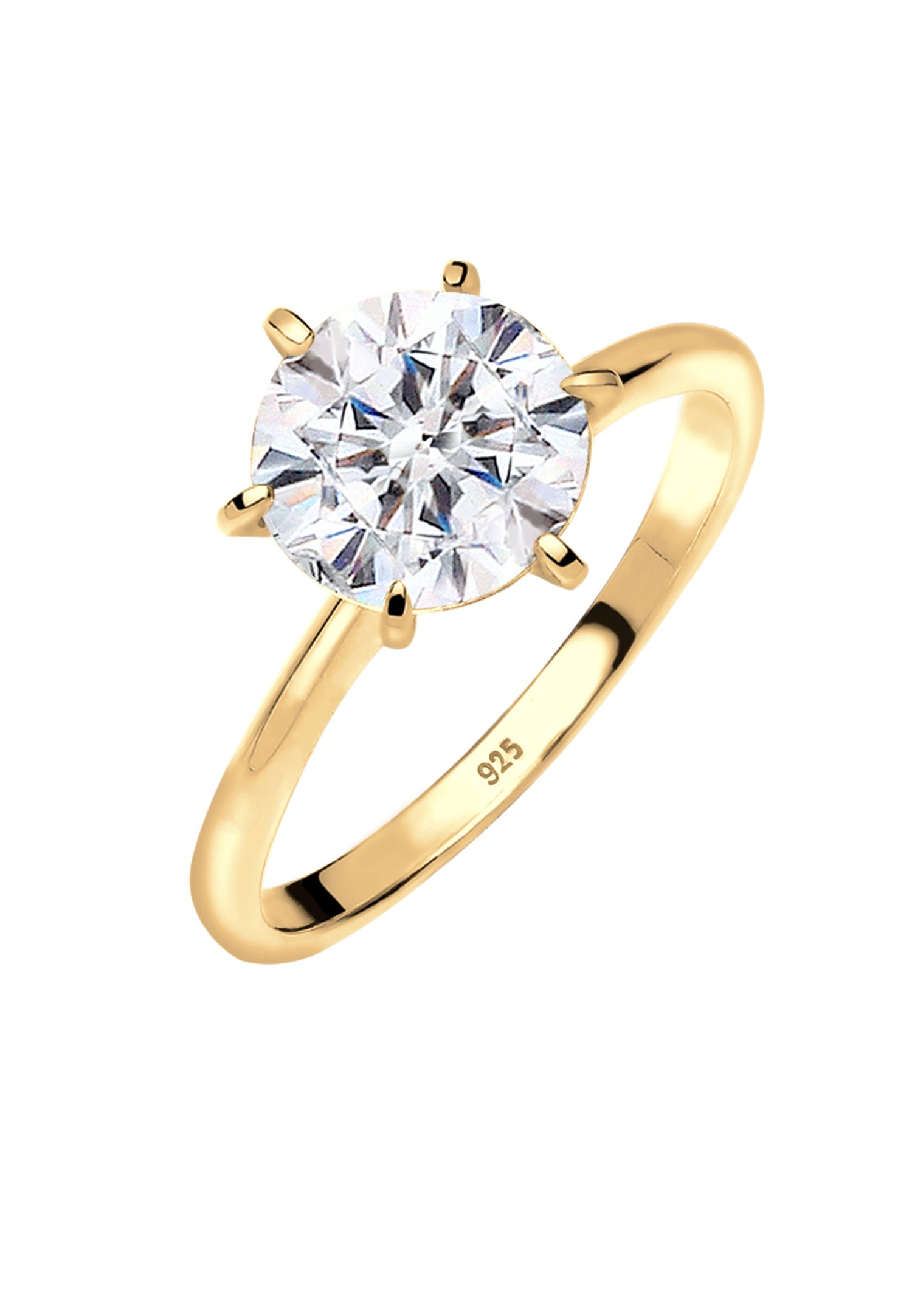 Elli Ring Verlobungsring Kristalle 925 Silber