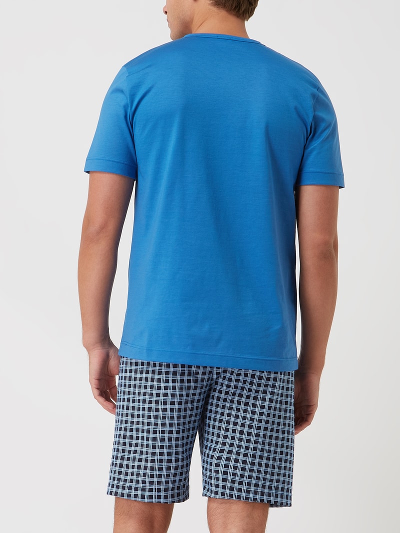 Pyjama aus Baumwolle in blau