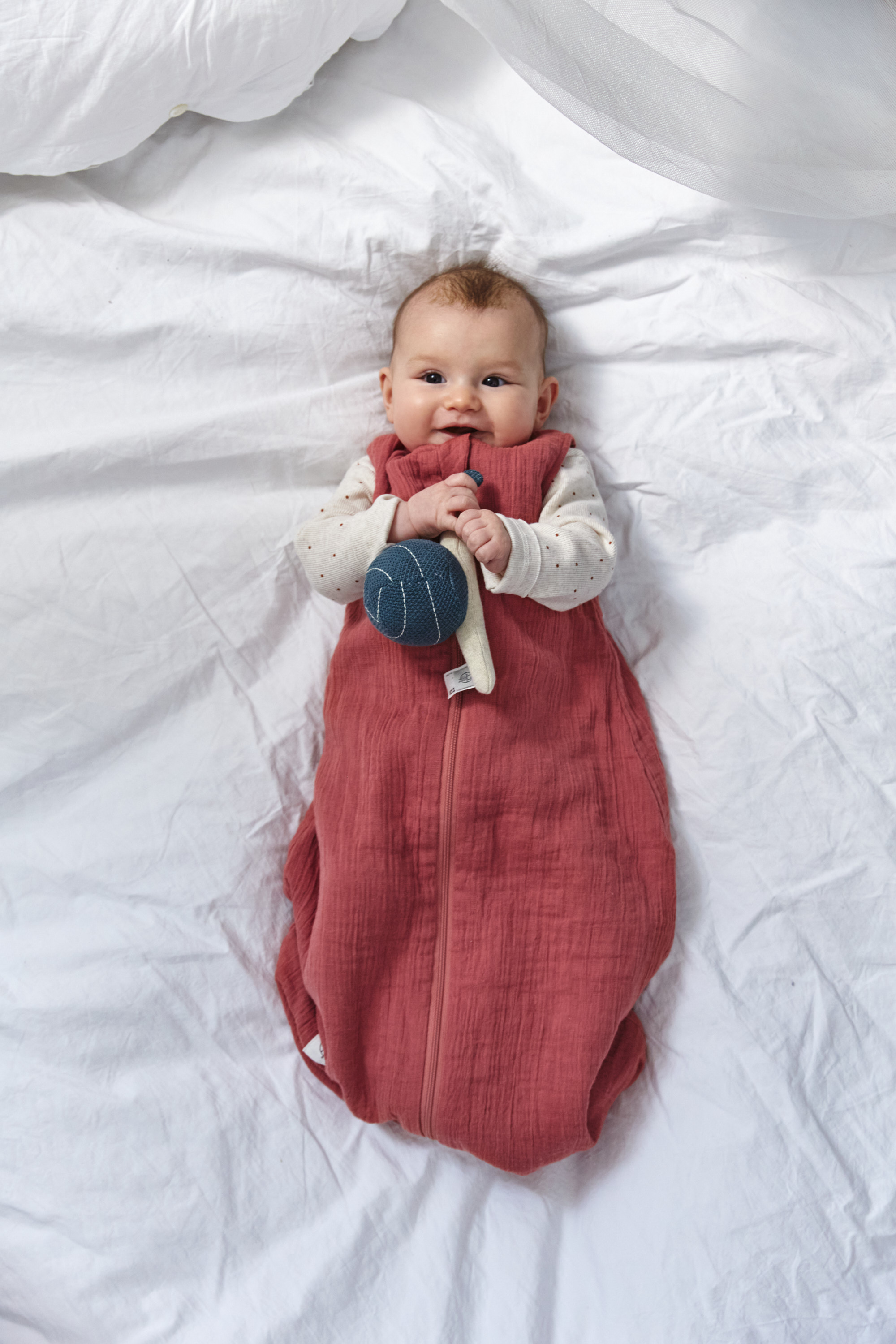 Baby Sommerschlafsack Tog 1 - Bio Baumwolle, Rosewood Rosa