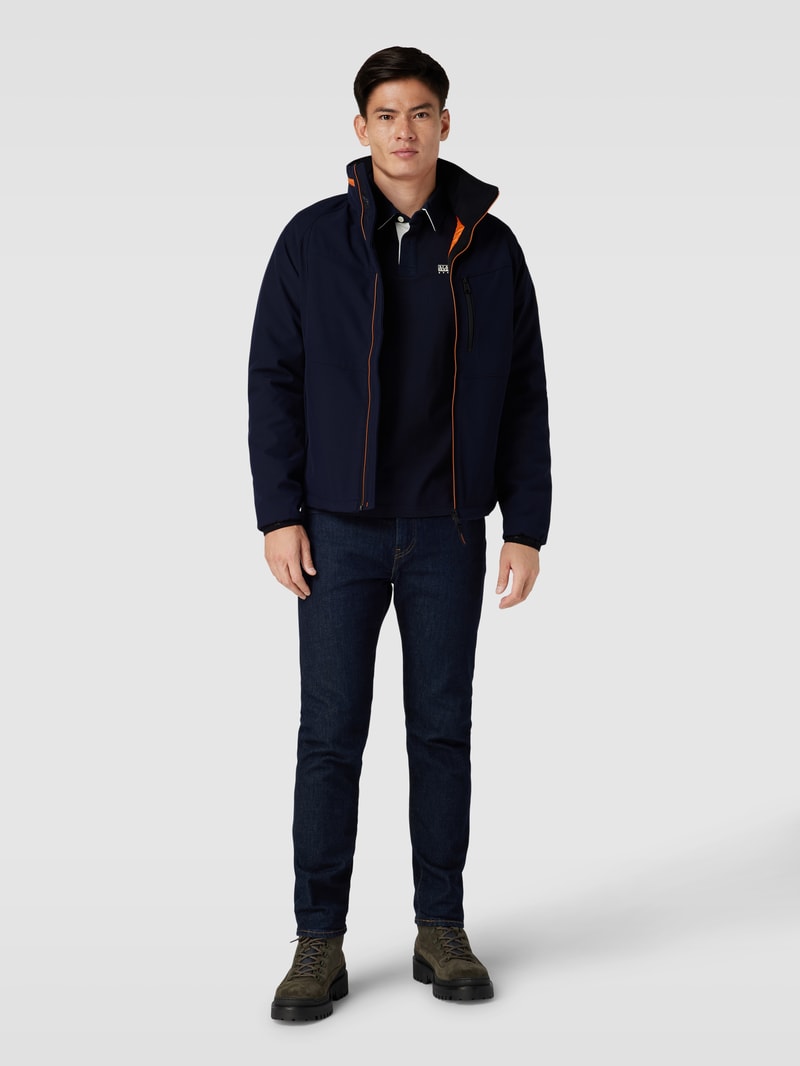 Jacke mit Stehkragen in marineblau