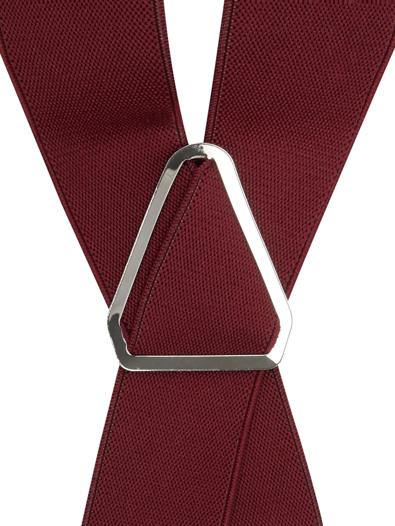 Hosenträger in X-Form in bordeaux rot
