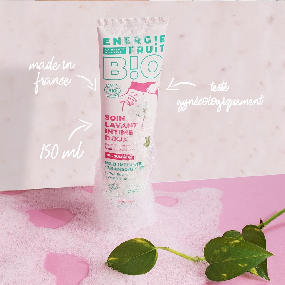 energie fruit SOIN INTIME LAVANT DOUX | FLEUR DE COTON & ALOE VERA BIO 98% Soin lavant intime certifié BIO