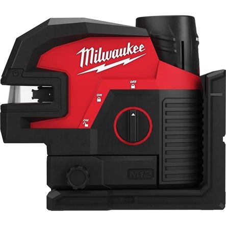 Milwaukee 4933479203 M12 CLL4P-301C Λέιζερ διασταυρούμενων γραμμών/λέιζερ κατακόρυφου πράσινο 12V 3.0Ah Li-Ion