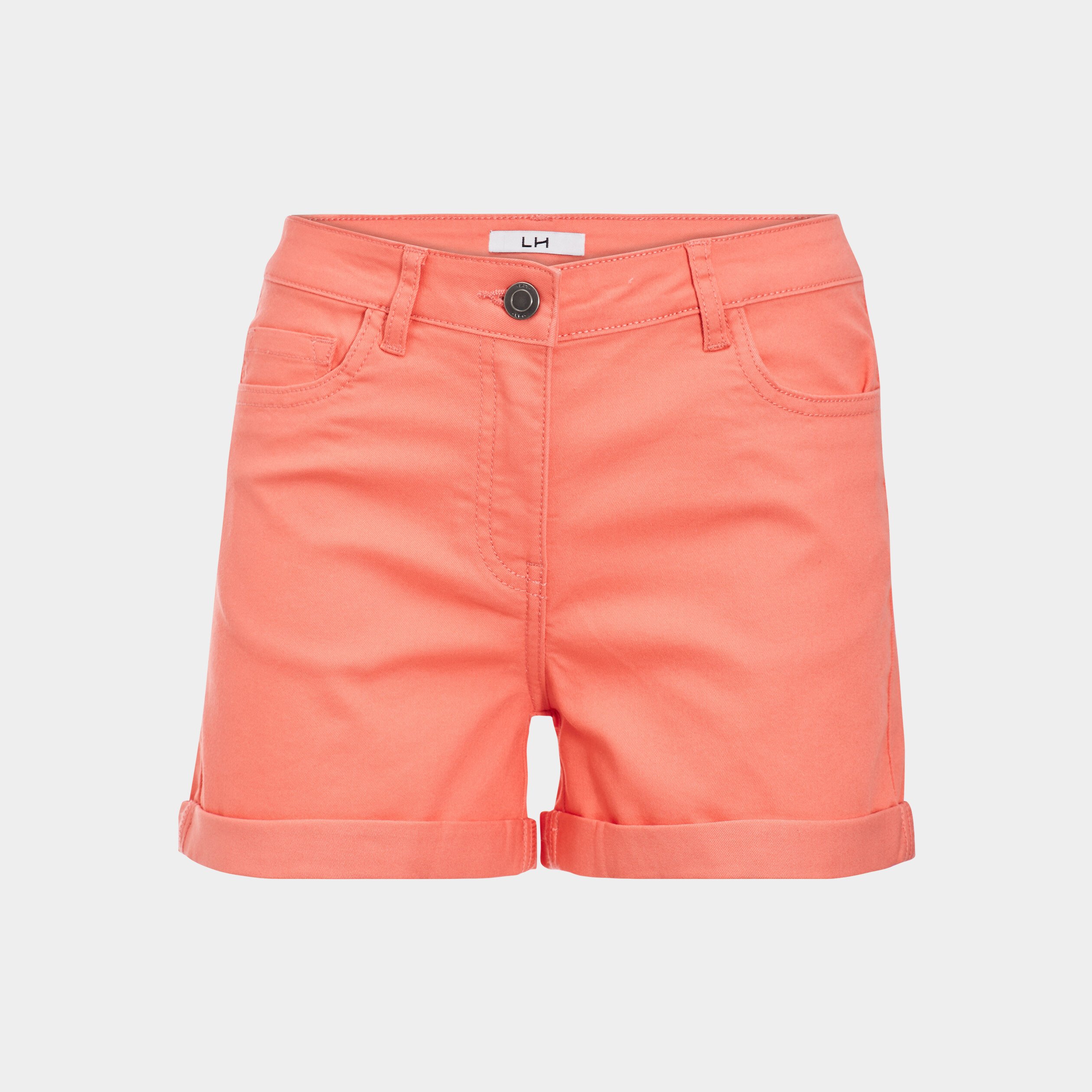 Short skinny 5 poches rose corail femme | La Halle
