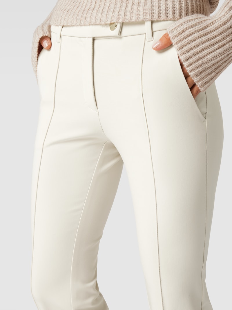 Wide Leg Hose mit Stretch-Anteil Modell 'Twiggy' in offwhite