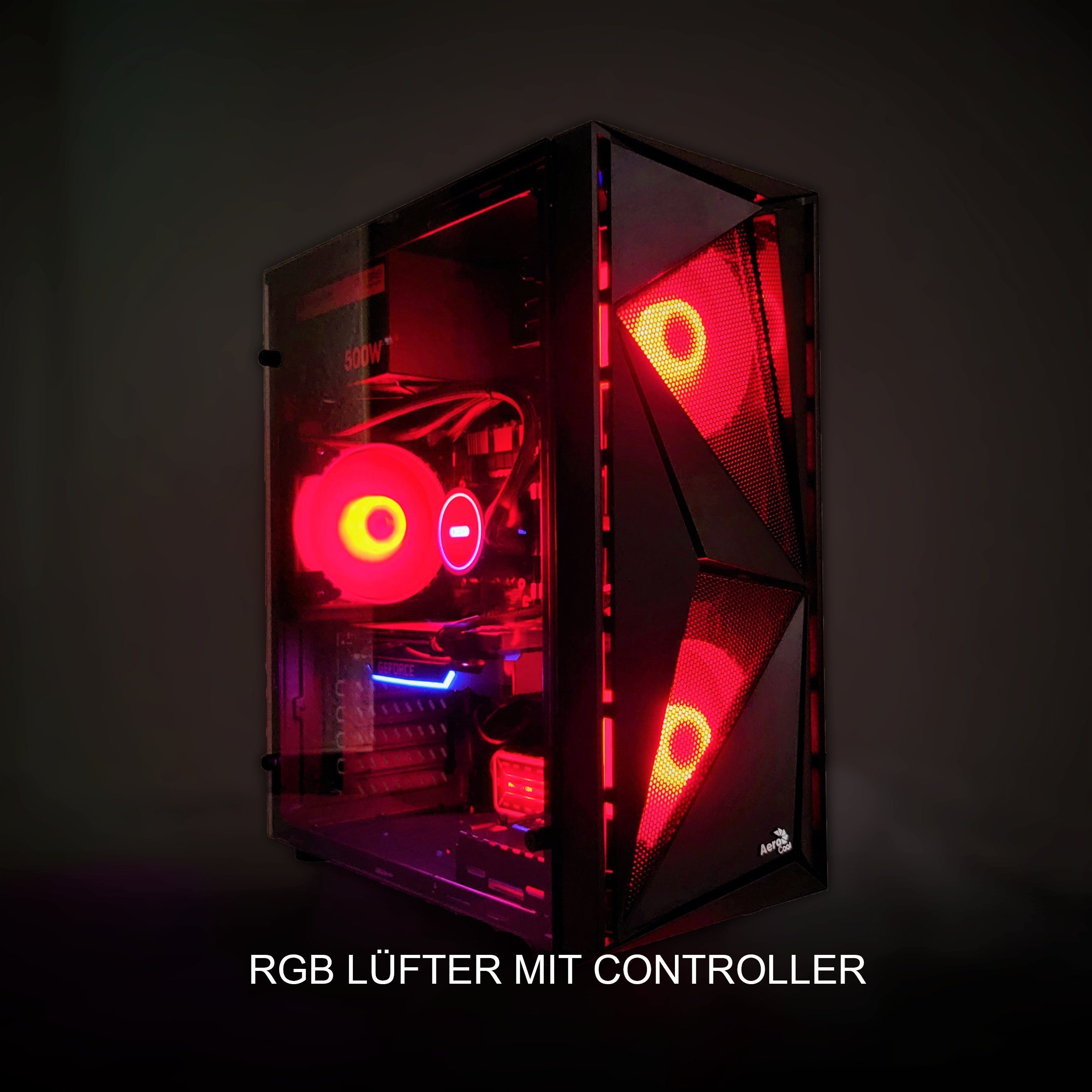 PC Store NCA Gaming PC Glider SSD HDD RGB Windows Gaming-PC (Intel Core i7, NVIDIA GeForce RTX 4060, 8GB Ram 240GB SSD ohne HDD GB RAM, Luftkühlung / Wasserkühlung, RGB Lüfter mit Controller)