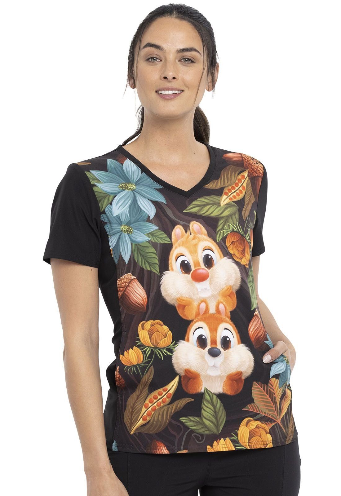 Cherokee Funktionsbluse Bunt bedruckter  Damen Kasack 
