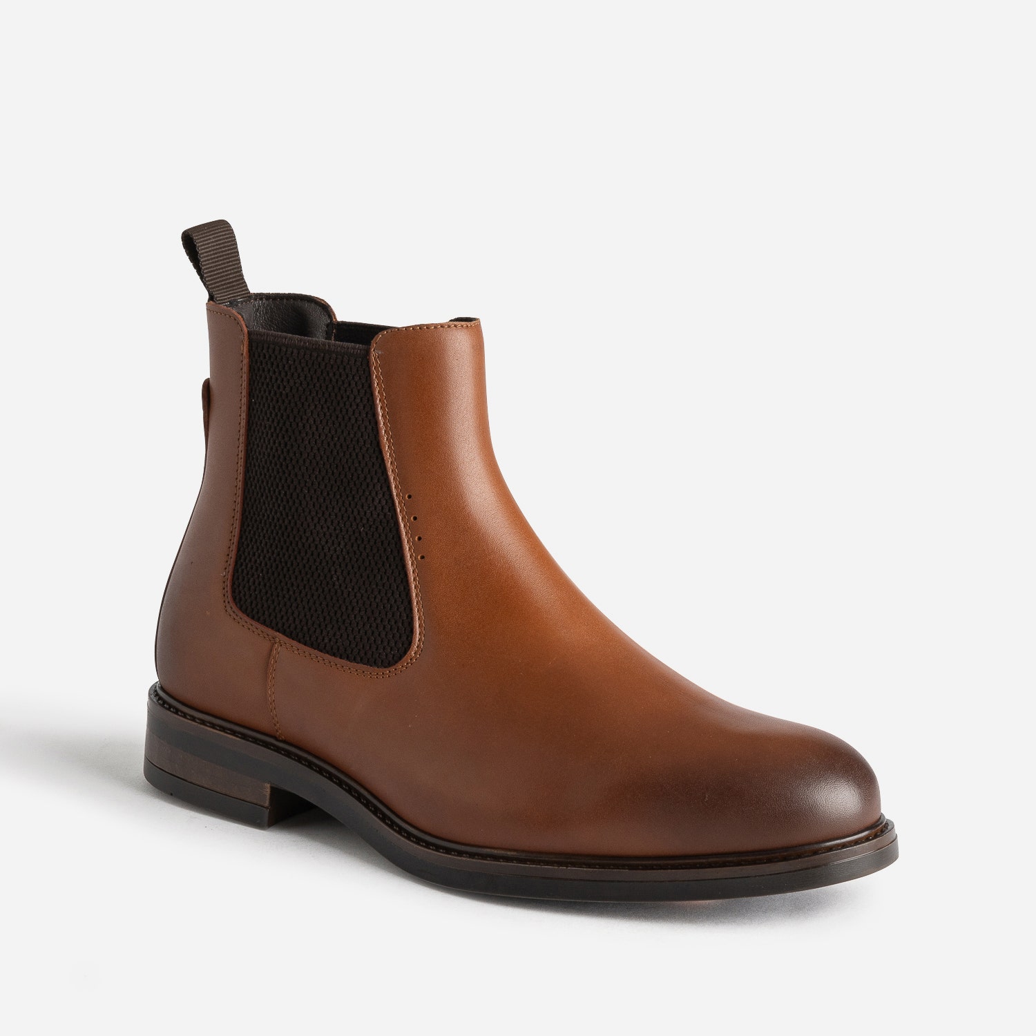 Chelsea boots cognac en cuir