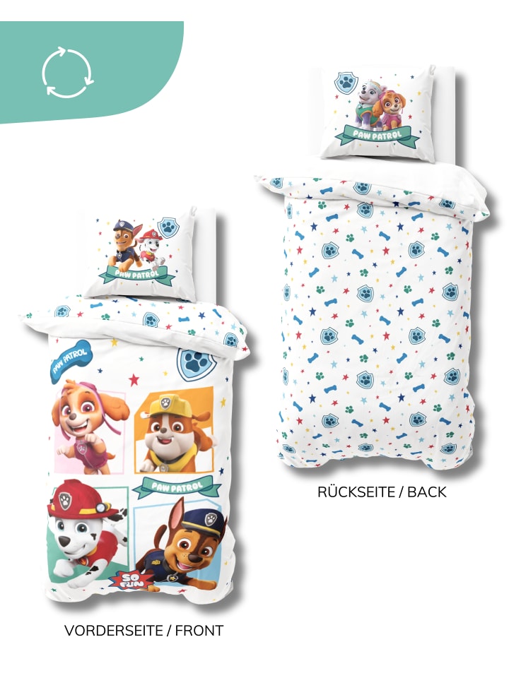 Paw Patrol Bettwäsche-Set Biber/Flanell 