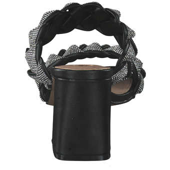 La Strada Pantolette in schwarz