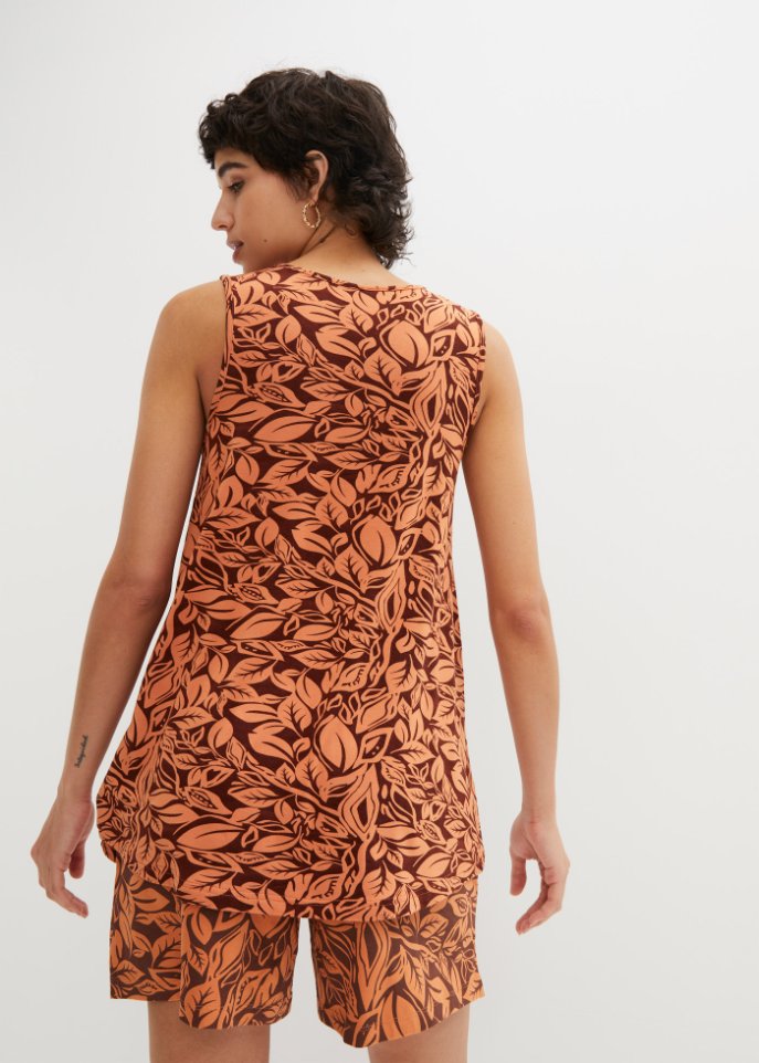 Jersey-Top mit Bindedetail in A-Linie