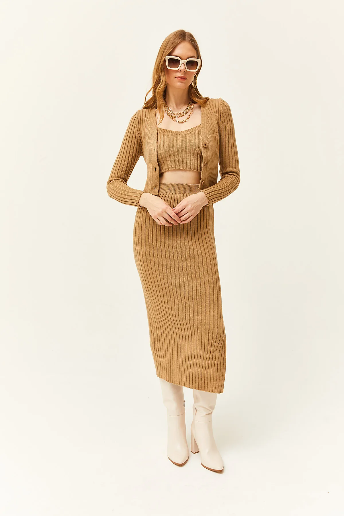 Olalook  Zweiteiler - Braun - Regular Fit
