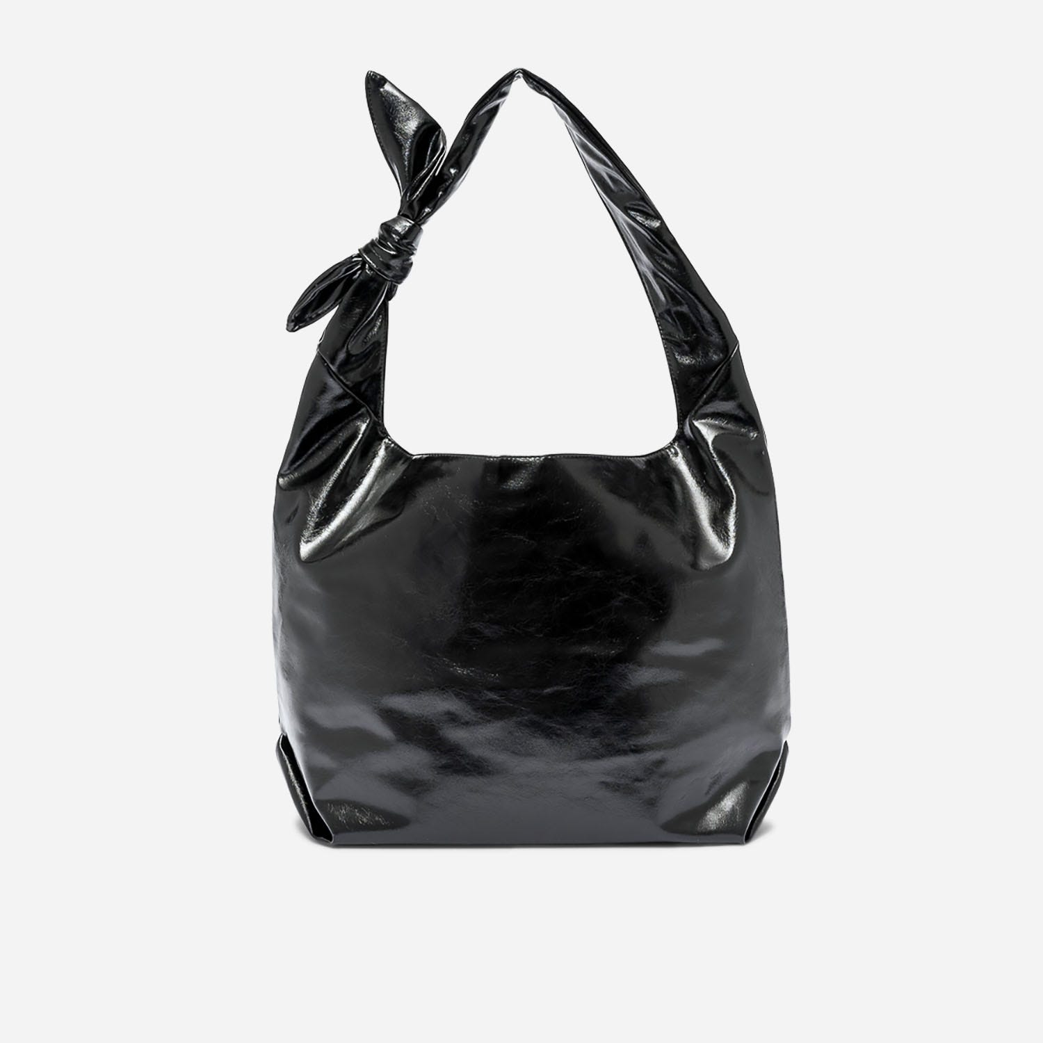 Sac à main TEXTO noir glacé souple