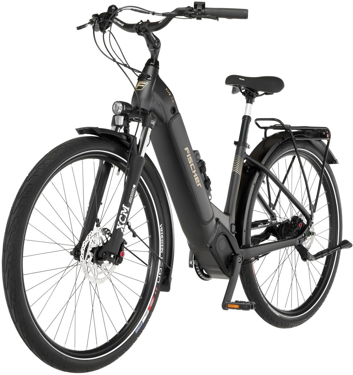 FISCHER Fahrrad E-Bike CITA 7.0I 630, 7 Gang Shimano Nexus Schaltwerk, Nabenschaltung, Mittelmotor, 630 Wh Akku, (Schloss)