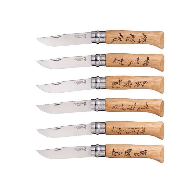 Box Coltelli Opinel, Set Opinel Inox Vers. Animalia. (Opinel gift box)