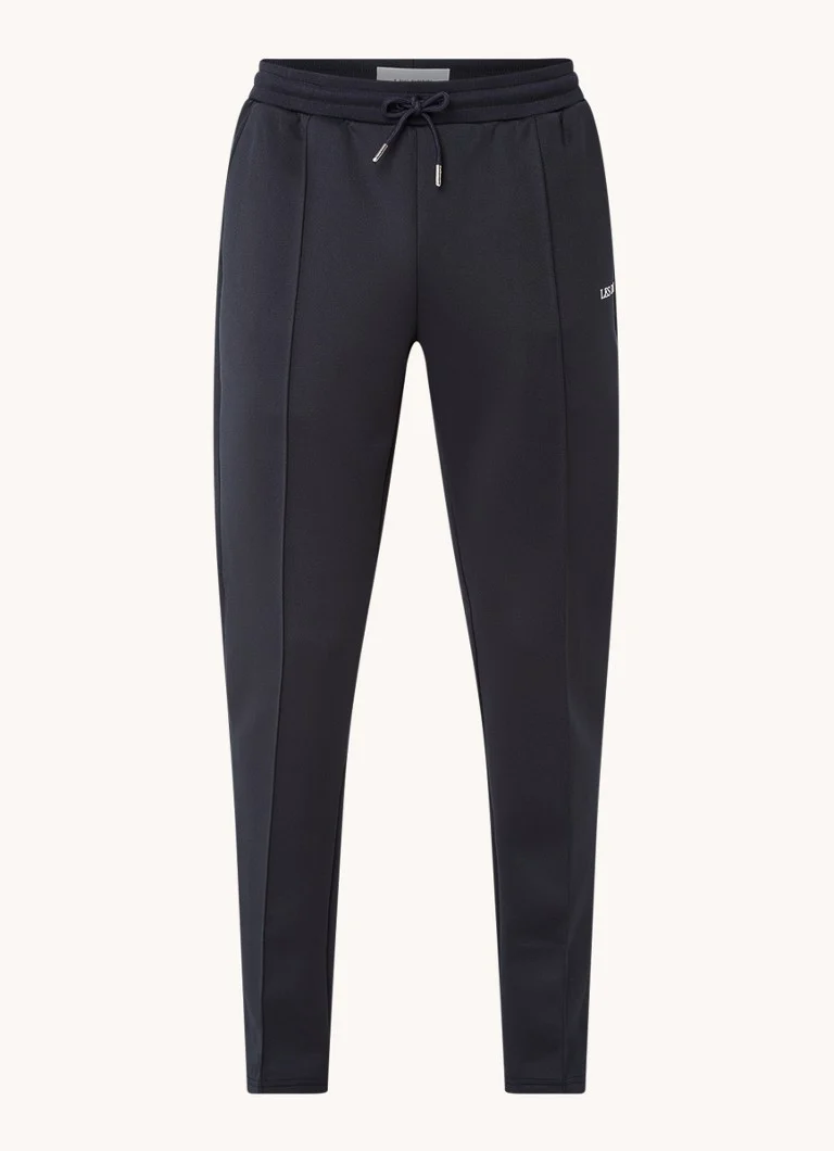 Pantaloni de costum Les Deux Ballier cu croi drept, buzunare laterale și logo.