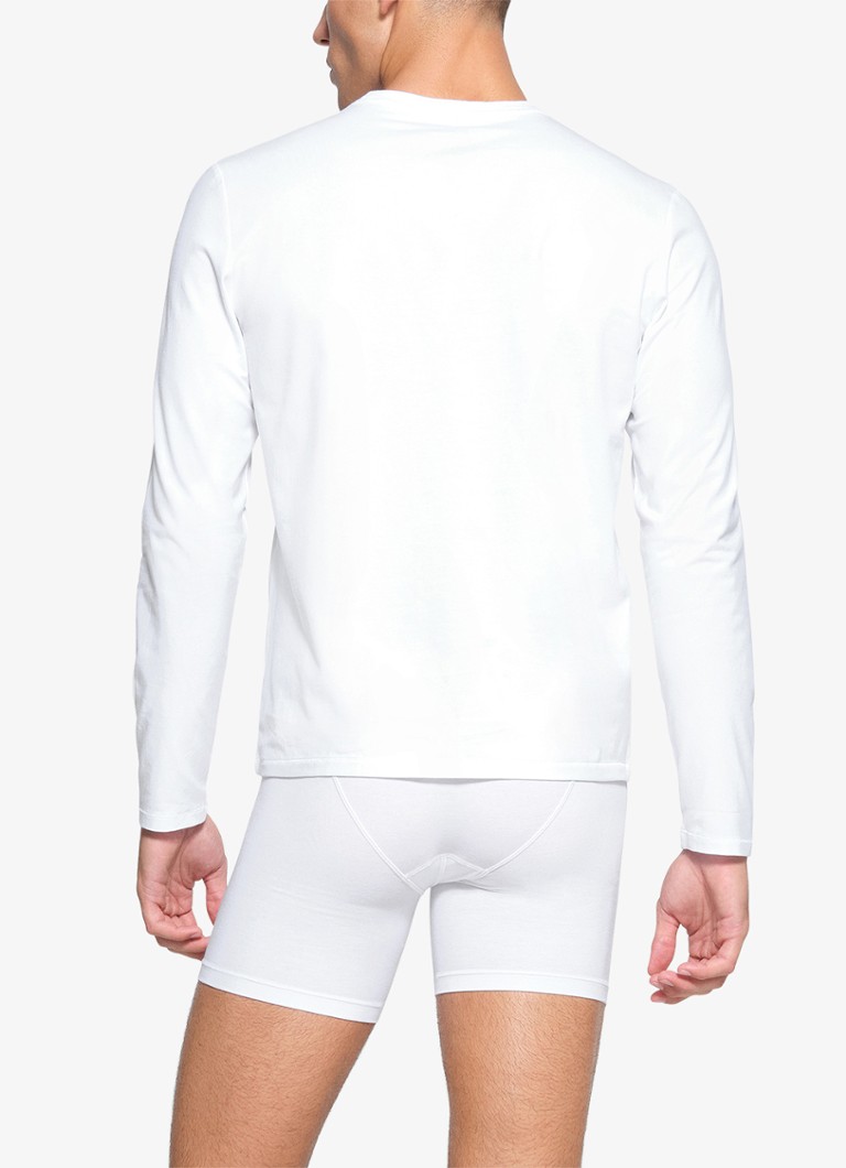 Tricou Skims din bumbac cu mânecă lungă și guler rotund
