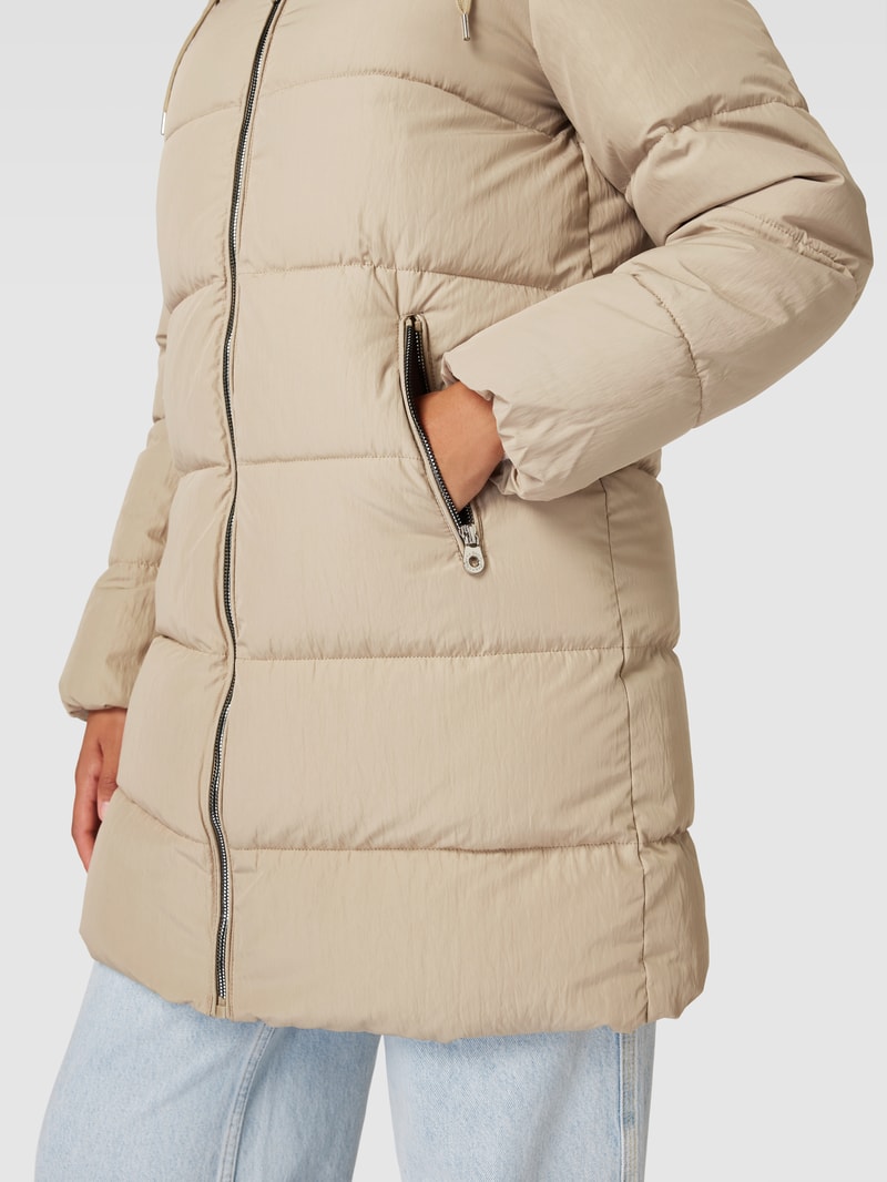 Steppjacke mit Kapuze Modell 'DOLLY' in taupe