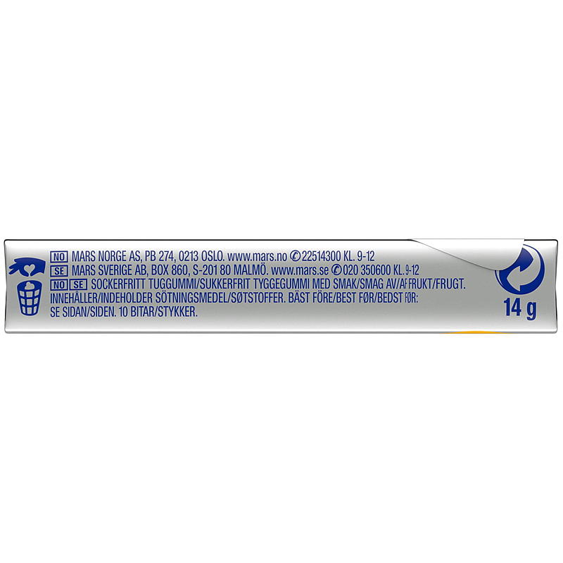 Extra Extra 14 g White sweet fruit