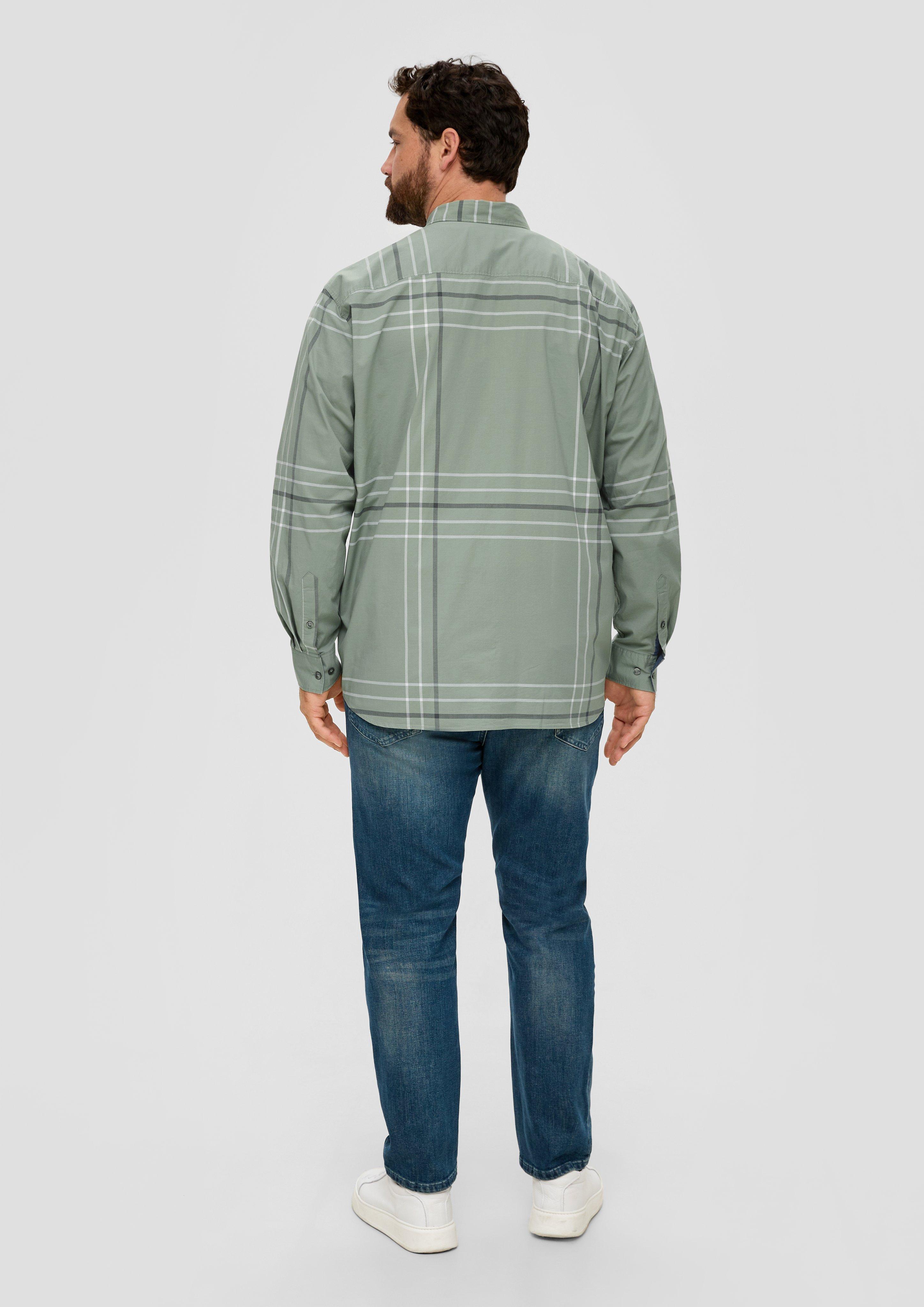 Slim: Karohemd aus Baumwollstretch  2139629-72N2