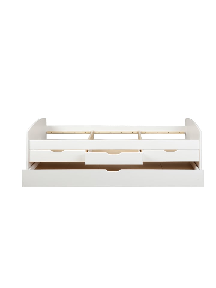 ebuy24 Bett Riewo Weiß 205 x 98 cm günstig kaufen onesize