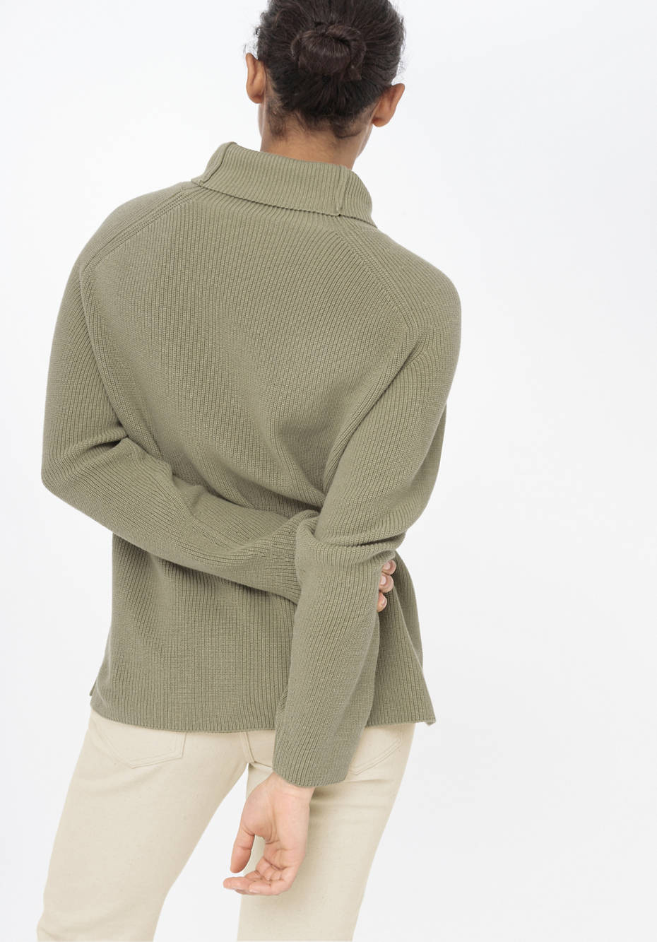Rollkragenpullover aus reiner Bio-Baumwolle