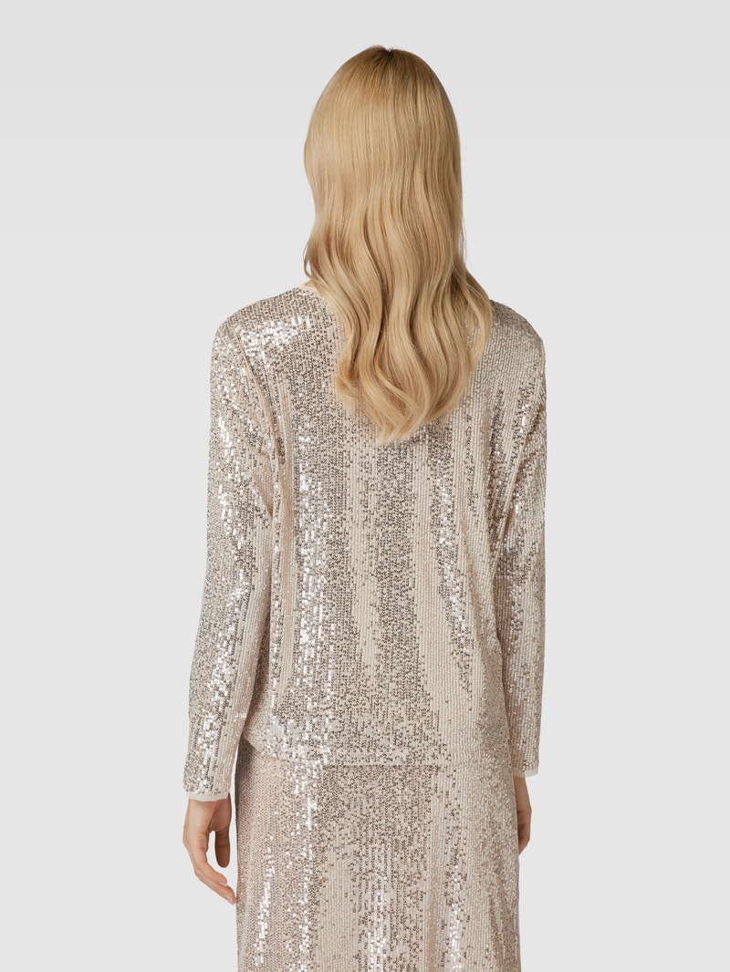 Blusenshirt mit Paillettenbesatz in offwhite