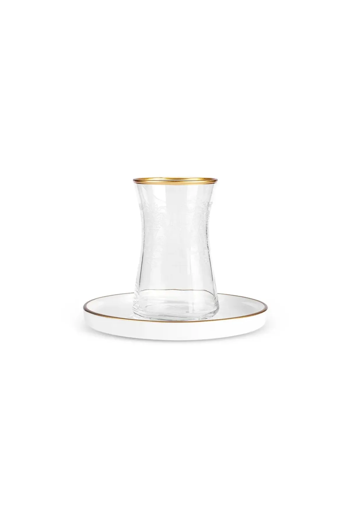 Karaca  Athen 6 Personen Gemustertes Tee-Set, 12-teilig, Gold