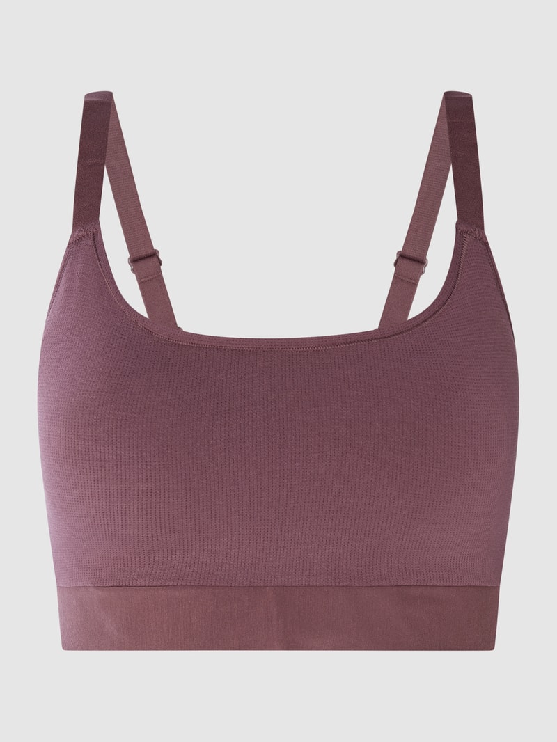 Bralette mit wattierten Cups Modell 'Go Allround' in bordeaux rot