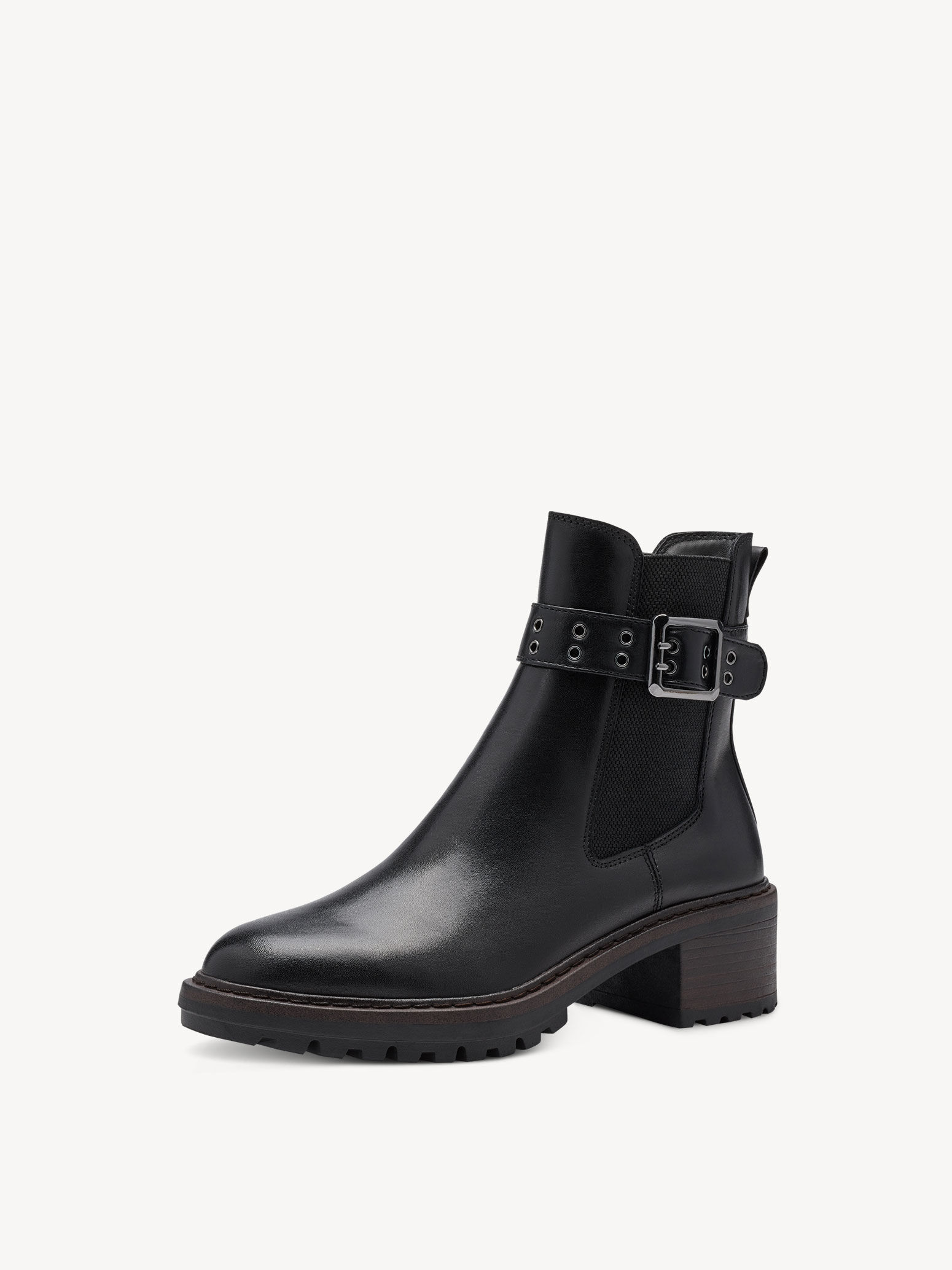 Bottine Chelsea en cuir - noir