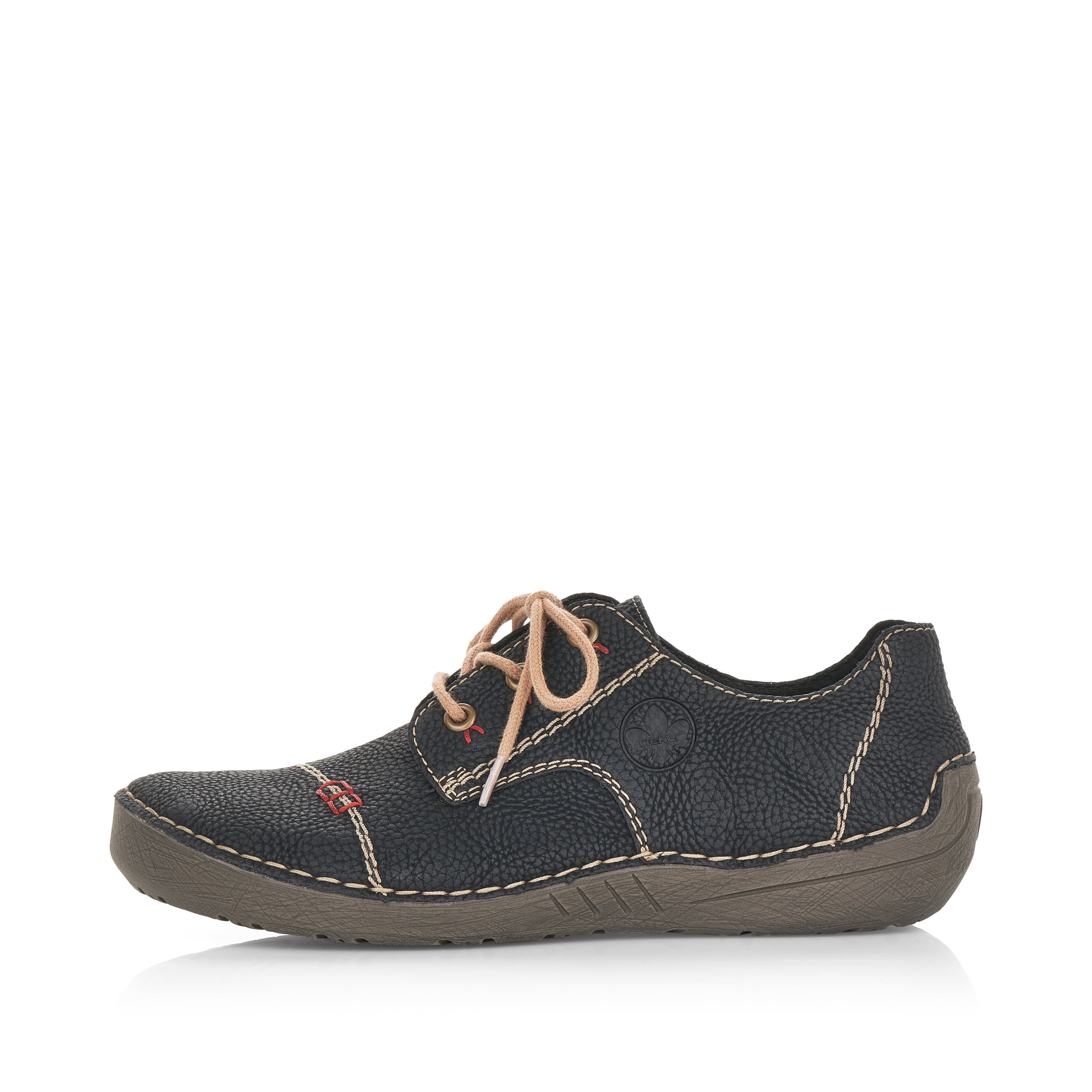 Rieker Damen Schnürschuhe asphaltschwarz