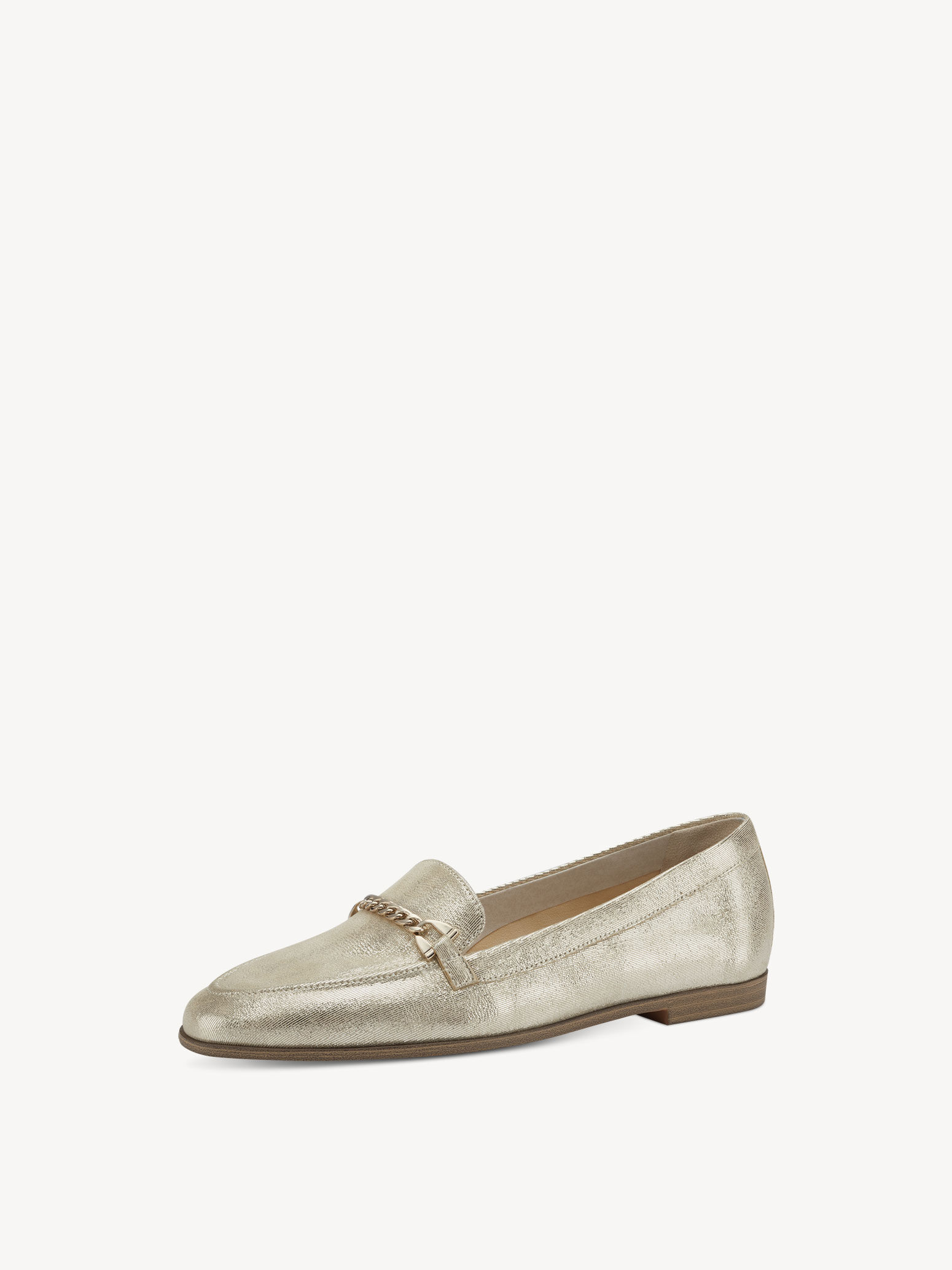 Slipper en cuir - métallique