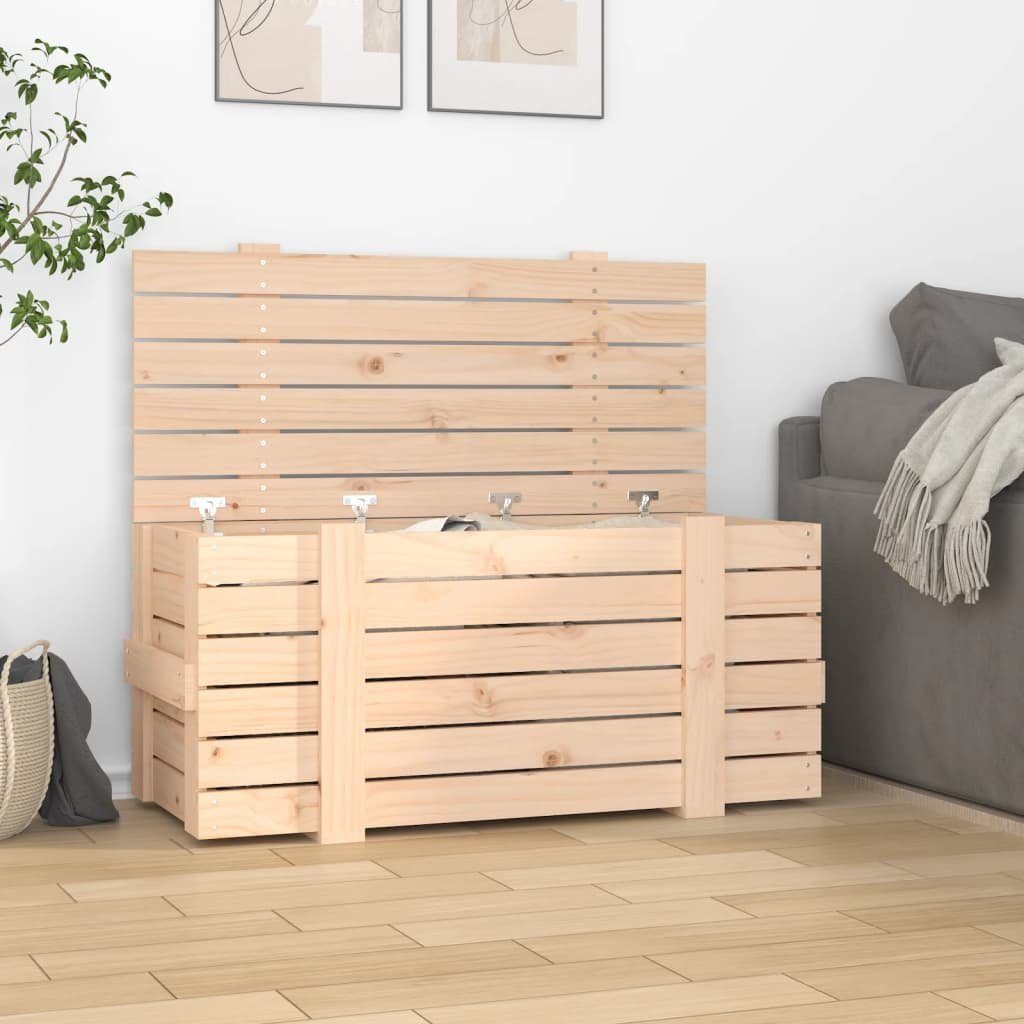 vidaXL Aufbewahrungsbox Truhe 91x40,5x42 cm Massivholz Kiefer (1 St)