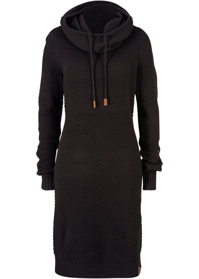 Strickkleid mit Schalkragen