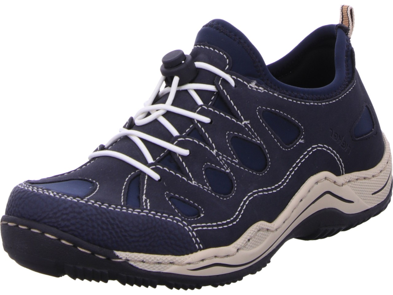 RIEKER Sportliche Slipper blau