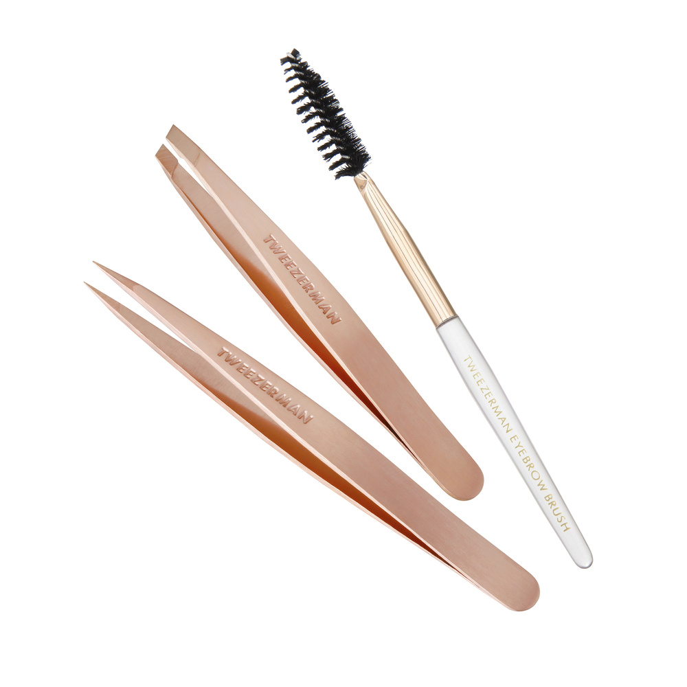 tweezerman Tweezerman Rose Gold Petite Tweezer Set Pincettes
