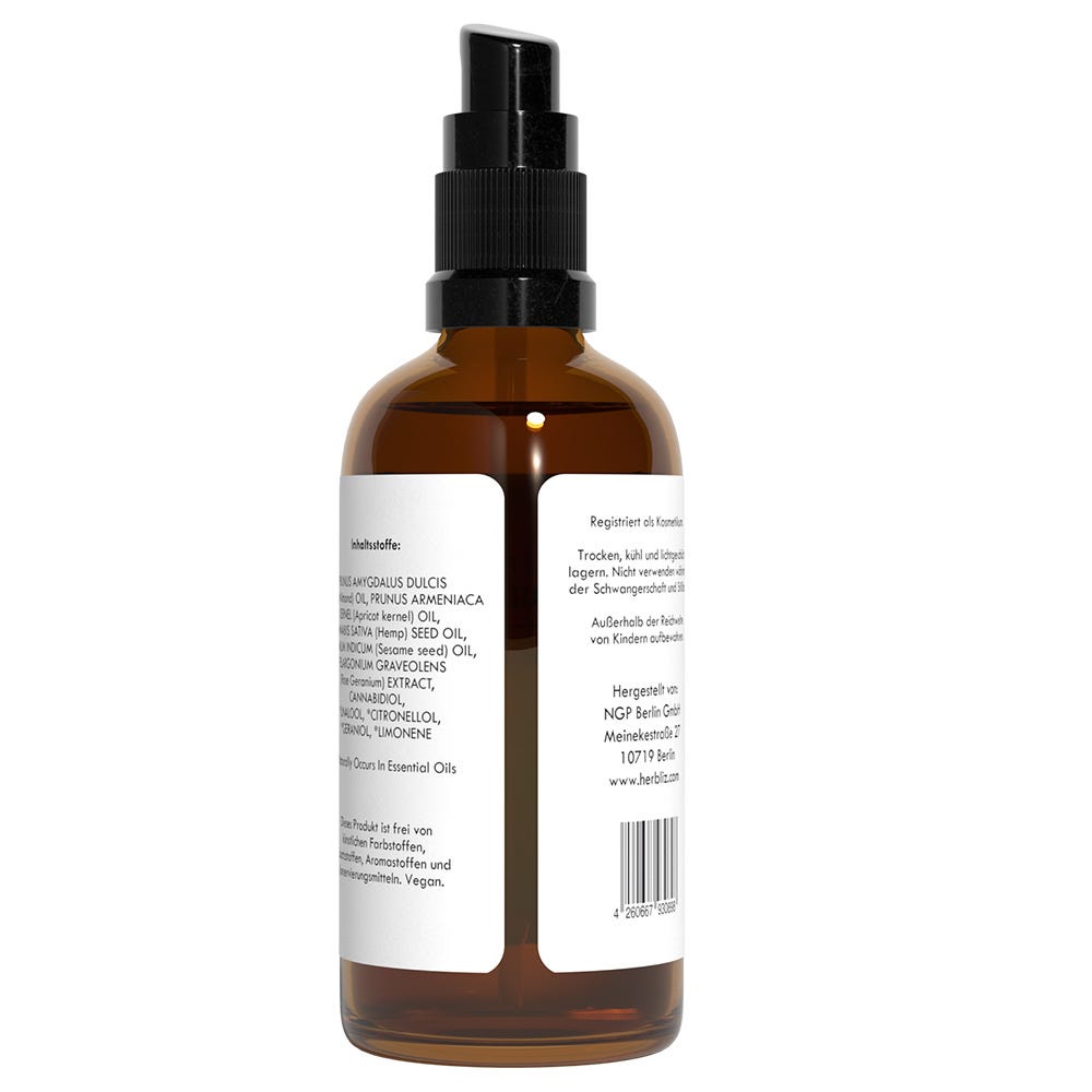 HERBLIZ Rose CBD Massageöl 100 ml