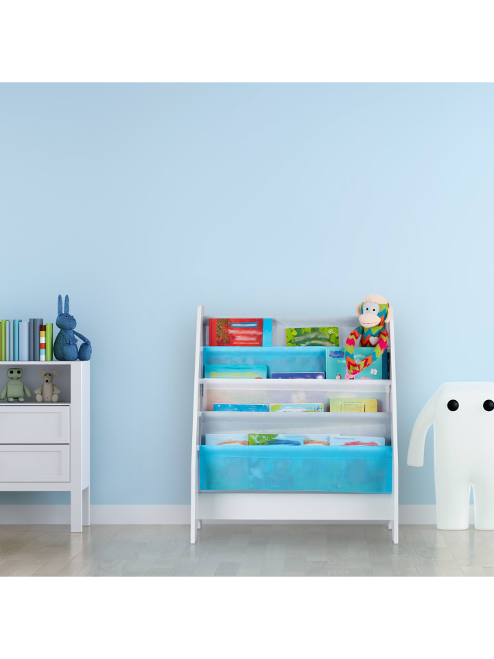 relaxdays Kinder Bücherregal Lagerfeuer in Bunt - (B)62 x (H)71 x (T)29 cm günstig kaufen onesize