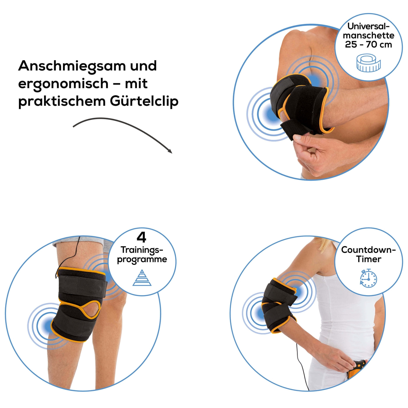 Beurer Knie- und Ellenbogen-TENS EM 29 2-in-1-TENS-Gerät zur Schmerztherapie & Regeneration für Knie/Ellenbogen