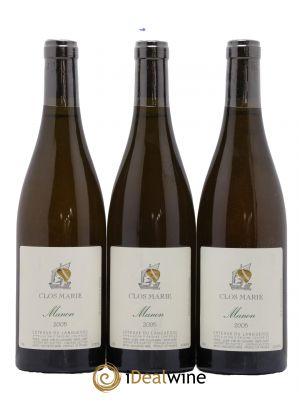 Languedoc Clos Marie Manon Christophe Peyrus et Françoise Julien  2005 - Lot de 3 Bouteilles