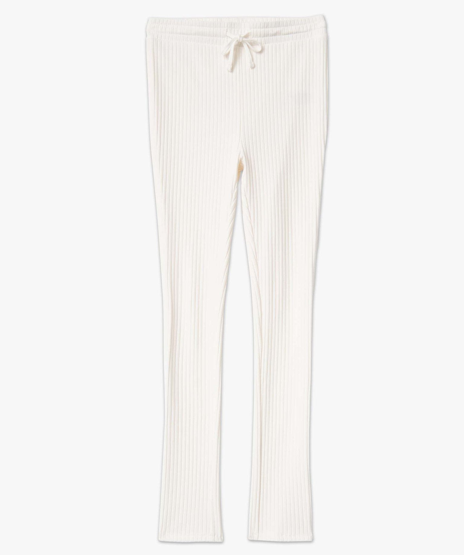Legging femme en maille à grosses ctes ecru | GEMO