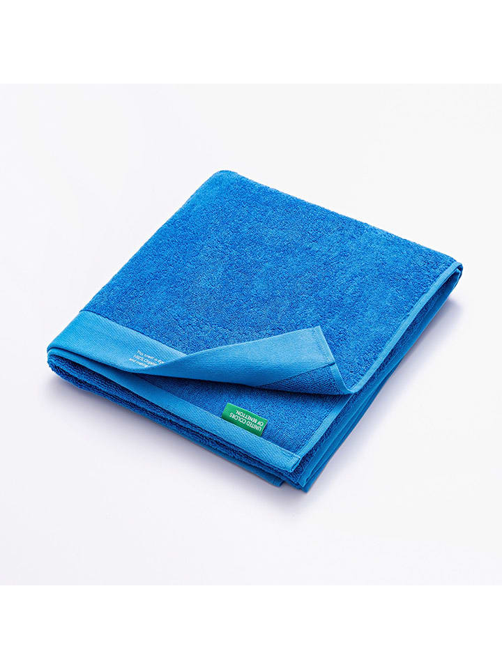 Benetton 2tlg. Frottier-Set in Blau günstig kaufen onesize