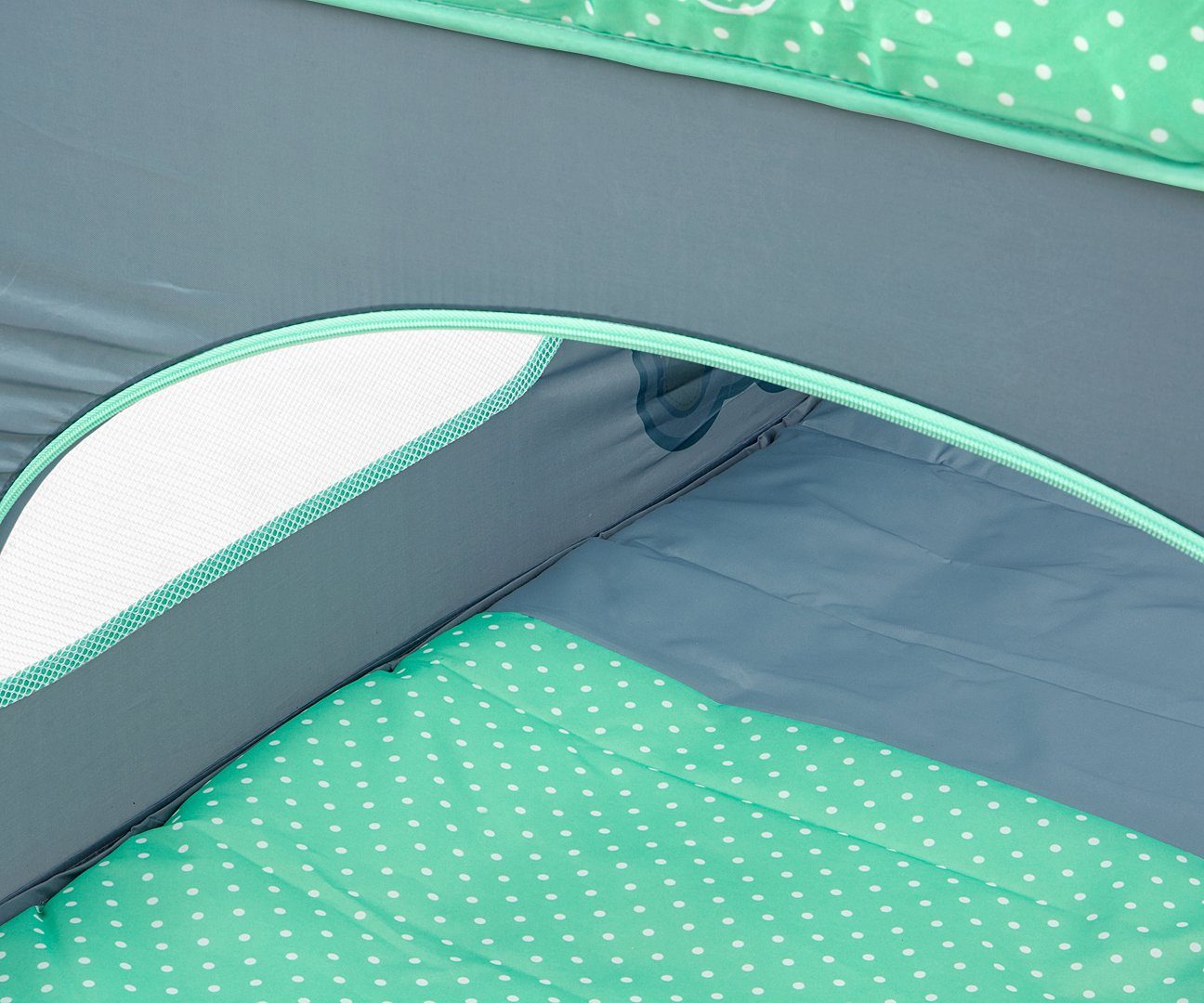 LeNoSa Laufstall Bär Mint & Pink • Laufgitter klappbar Milly Mally Reisebett